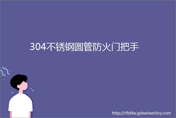 304不锈钢圆管防火门把手